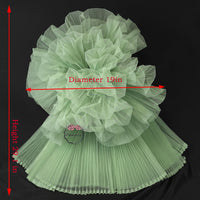 Pleated Fabric Tranquil Emerald Ruffle Bouquet