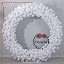 Flowerva 2-Meter Pure White Rose Circular Wedding Event Background Decora