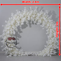 Flowerva White Semi-Circular Cherry Blossom Arch Wedding&Event Stage Background Decora