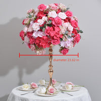 Simulation de Rose d'hortensia 5d, nouvelle fleur de Table de mariage, boule de fleurs, aménagement de scène, décoration de salle d'exposition