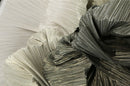 Gradient White Grey Hot Gold Stamping Wrinkle  Pleating Texture Fabric Wedding Decoration