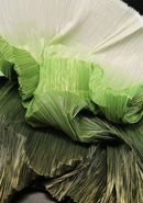 Tissu à Texture plissée et dégradé, vert forêt, or chaud, estampage, décoration de mariage