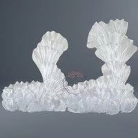 White Glossy Pleated Texture Wedding Decoration Styling