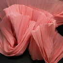Pink Flowerva Pleated Decoration Printmaking Fabric