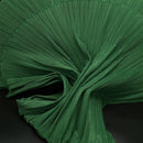 Olive Green Flowerva Pleated Decoration Printmaking Fabric