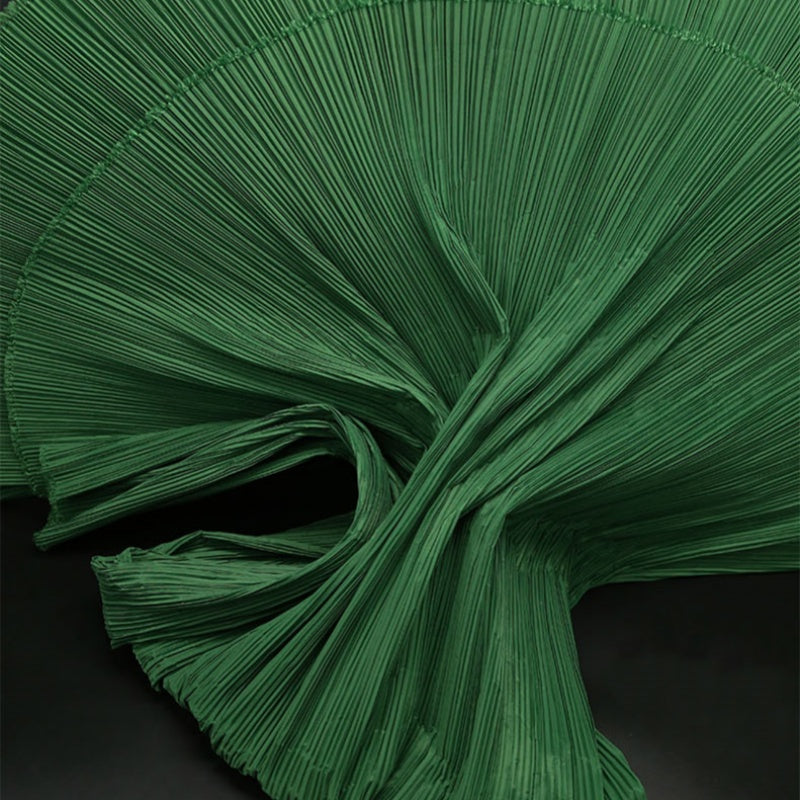 Tissu de gravure de décoration plissé Flowerva vert olive