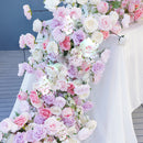 Flowerva Wedding Background Decoration Purple Pink Rose Flower Ball Table Center Stage Decoration Prop