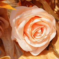 Flowerva automne Ginkgo feuille Pampas herbe citrouille mariage toile de fond Champagne Rose 5D tissu fleur mur gazon scène décor Photo accessoires