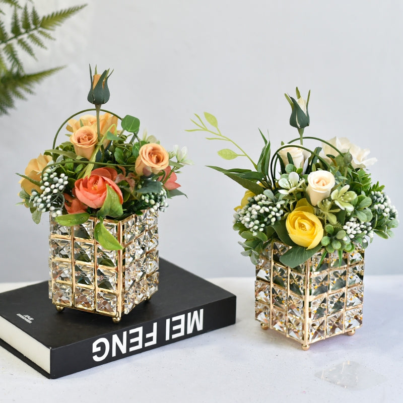 Flowerva Dreamy Wedding Table Flower Basket Layout