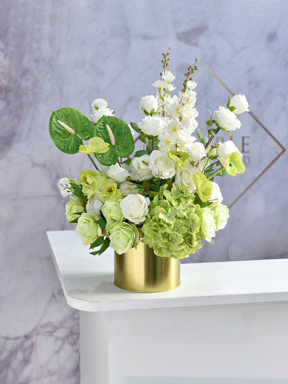Flowerva – Table de réception, décoration de fleurs artificielles, ornements pour zone de conférence, Bouquet