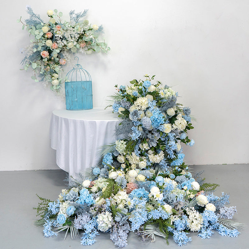 Flowerva Arrangements floraux élégants au sol bleu