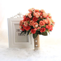 Flowerva Blush Rose Rose Bouquet De Poche Floral
