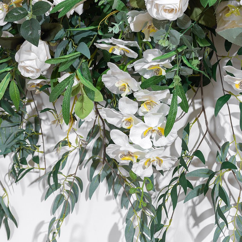 FlowervaColored Orchidée artificielle rangée de fleurs pour décoration d'arc de mariage, fête florale