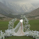 Flowerva White Arch Wedding Decoration Arrangement Imitation Flowers