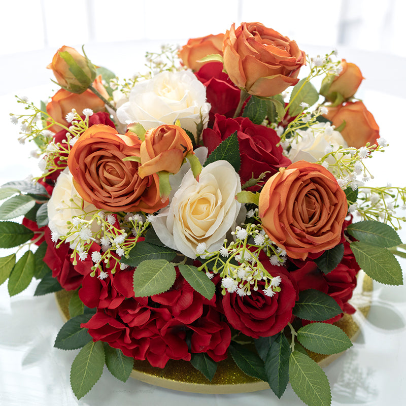 Flowerva Design floral exquis pour bouquet de mariée rouge