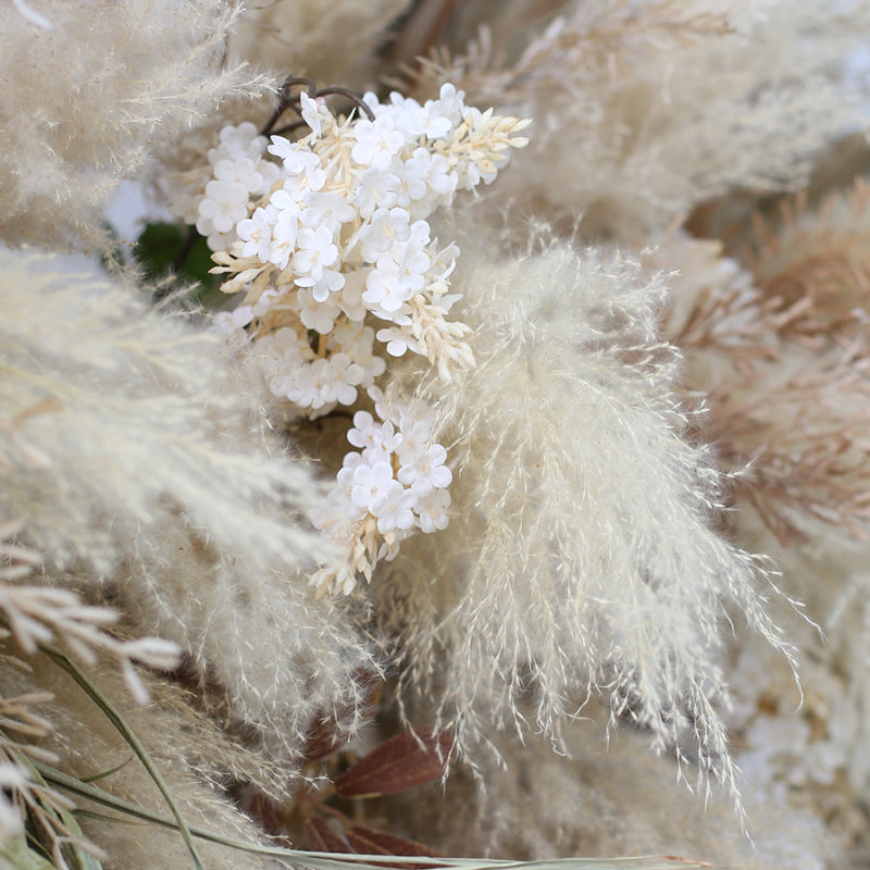 Flowerva Dried Reed Flowers Wall Hanging Decorative Floral Arrangement