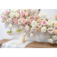 Flowerva Pink Sweet Wall Hanging Floral Decoration Wedding Event Background Artificial Flowers