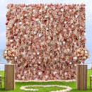 Flowerva  Enchanting Pink Floral Wall Decor Wedding Party Decoration Flower Wall