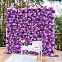 Flowerva Purple Fantastically Unique Wedding Flower Wall Ensemble