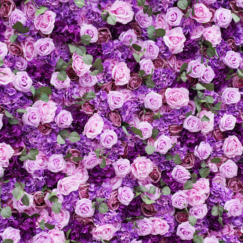 Flowerva Purple Fantastically Unique Wedding Flower Wall Ensemble