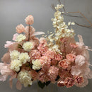 Luxury Pink Hydrangea Palm Hyacinth Wedding Flower Arrangement Floor Arrangement