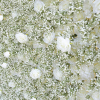 Flowerva – rideau mural en tissu à fleurs artificielles blanches, série Baby Breath, décorations d'arrière-plan pour fête de mariage en plein air