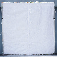 Flowerva Brand New 3D Blue Brown Rose Roll Up Cloth Curtain Wall Party Wedding Arrangement Backdrop Decor Prop