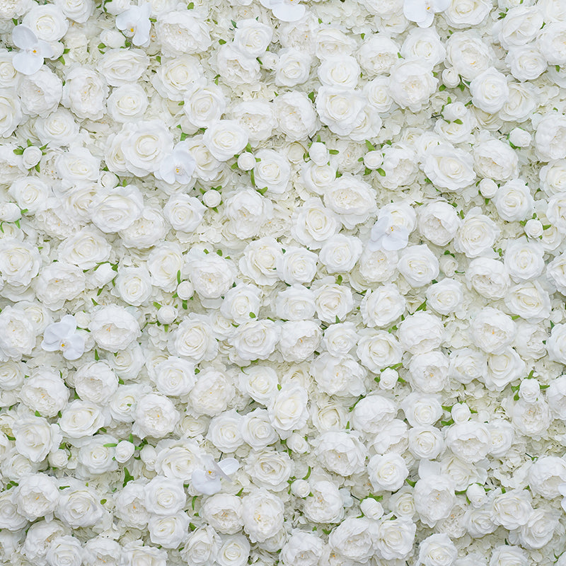 Flowerva White Fantasy Floral Decoration Background Wall Wedding Background Wall