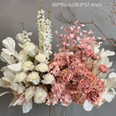 Luxury Pink Hydrangea Palm Hyacinth Wedding Flower Arrangement Floor Arrangement