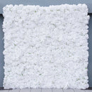 Flowerva Brandnew White Ivory Rose Orchid Outdoor Wedding Backdrop 5D Cloth Flower Wall
