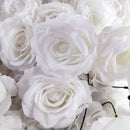 Flowerva Mur de roses blanches de 2,4 m, atmosphère romantique, décoration de mariage en forme de cœur, intérieur