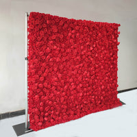 Flowerva Décoration murale florale rouge exquise et élégante pour scène de mariage