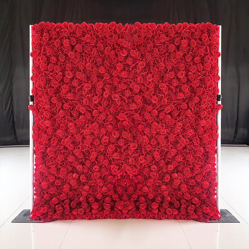 Flowerva Exquisite Elegant Red Floral Wedding Floral Wall Scene Wall Decor