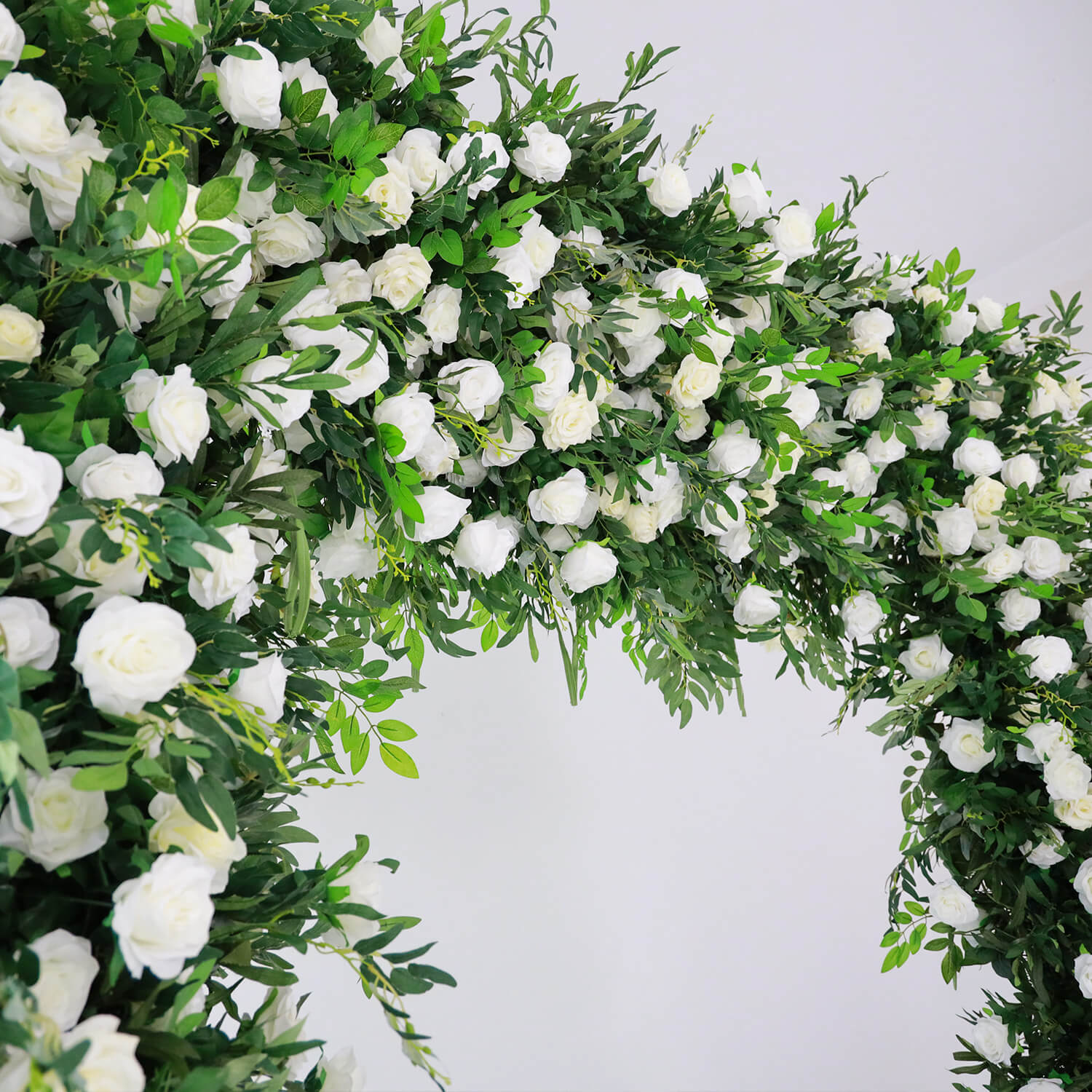 Flowerva Enchanting Verdant Green Arch Floral Wall  Wedding Party Decor