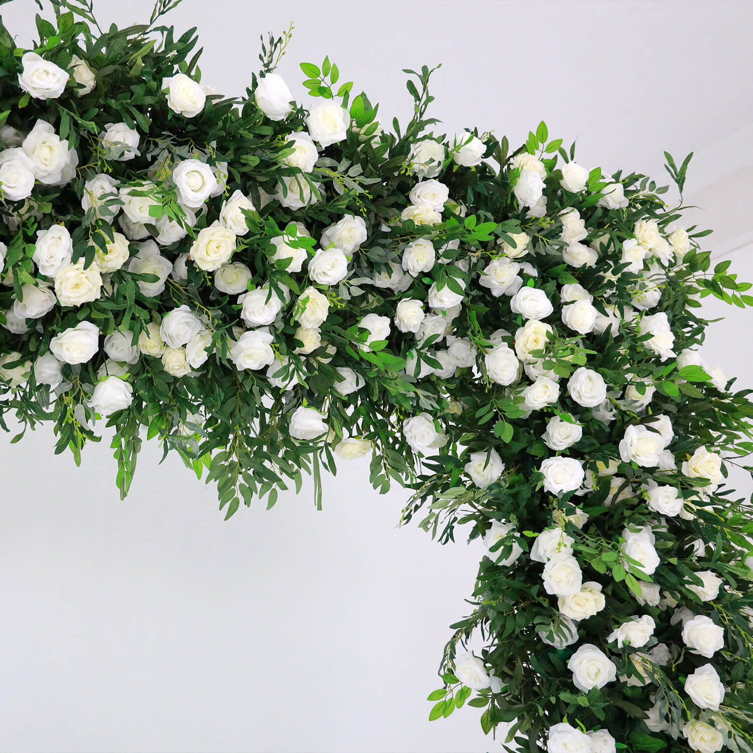 Flowerva Enchanting Verdant Green Arch Floral Wall  Wedding Party Decor