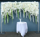 Flowerva Wedding Double Arch White Flower Arrangement Set Stage Party Event Decoration Background Flower Stand Props