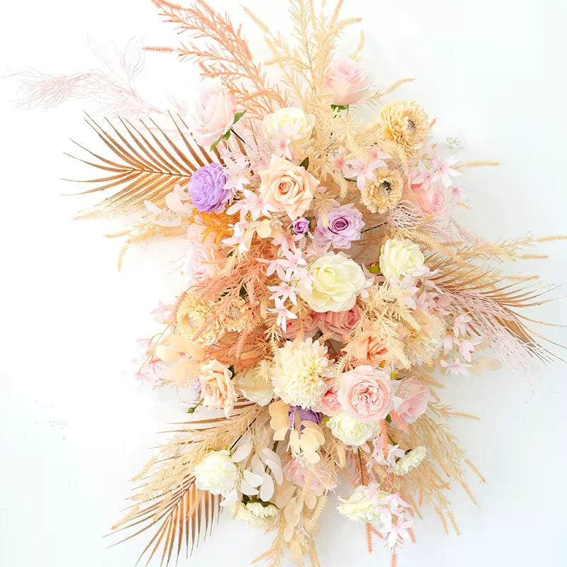 Flowerva Exquisite Wall-Mounted Reed Floral Art Simulation Wedding Decor