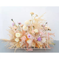 Flowerva Exquisite Wall-Mounted Reed Floral Art Simulation Wedding Decor