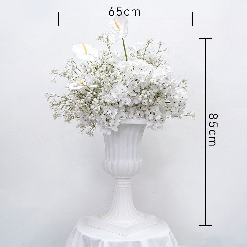 Flowerva Centre de Table de mariage 65 cm Rose artificielle broderie boule activité Arrangement floral