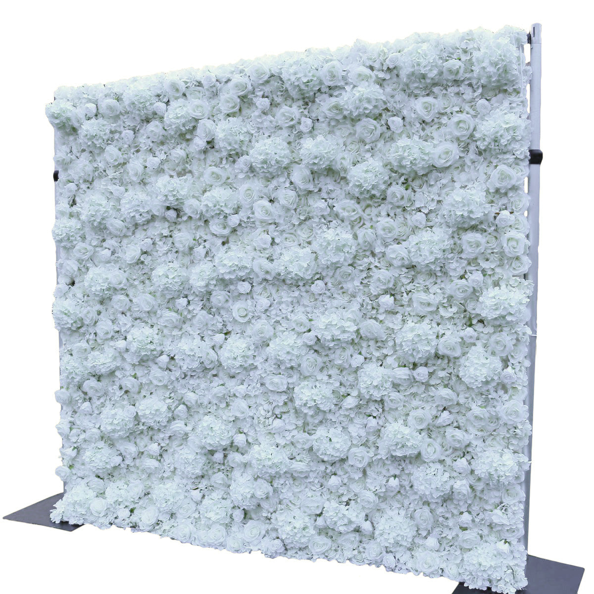 Flowerva 5D blanc Rose grand hortensia tissu mariage toile de fond mur tissu Floral décoration murale accessoires