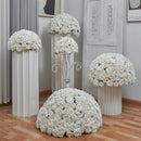 Flowerva 70/60/50/40/30cm White Rose Floral Ball Wedding Party Banquet Table Centerpieces