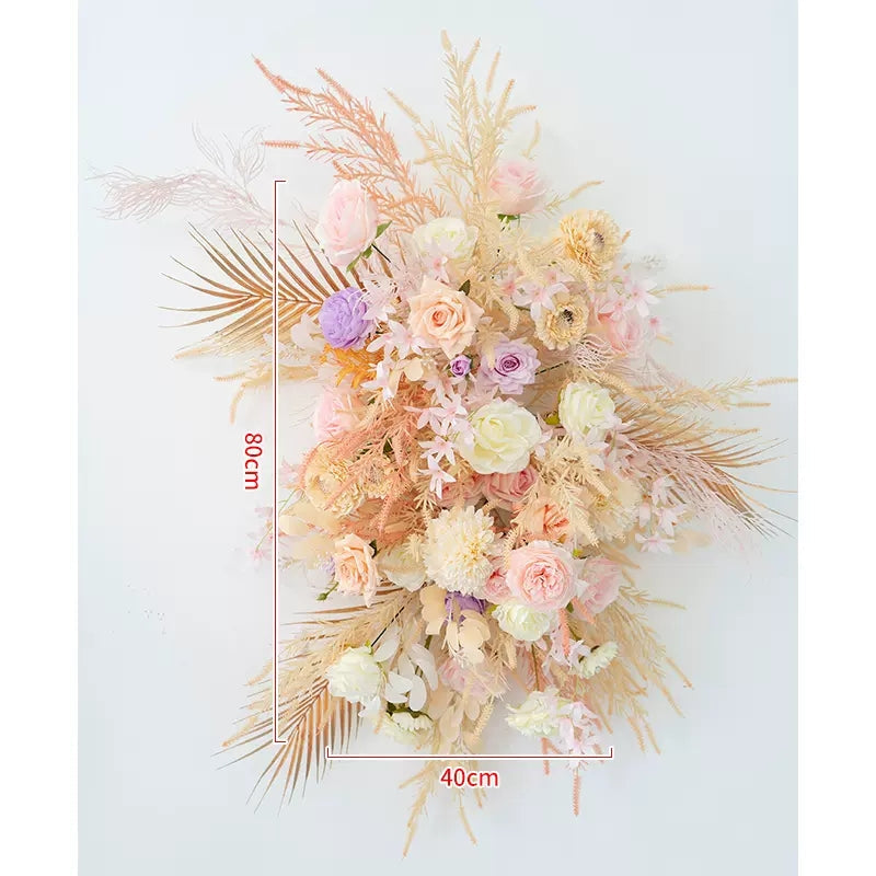 Flowerva Exquisite Wall-Mounted Reed Floral Art Simulation Wedding Decor