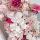 Flowerva Wedding Decoration Table Cloth Pink Red Flower Row Orchid Rose Anthurium Flower Arrangement