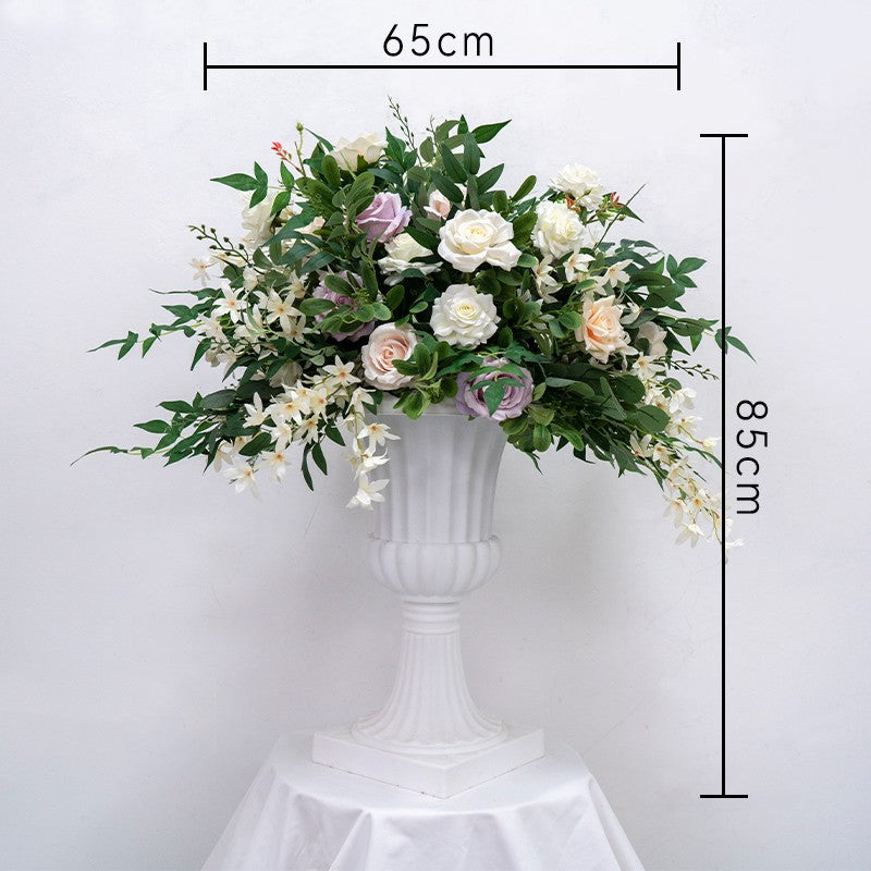 Flowerva Centre de Table de mariage 65 cm Rose artificielle broderie boule activité Arrangement floral