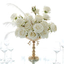 Flowerva Artificial Feather Rose Bouquets Wedding Dessert Table Centerpieces Flower Bouquets