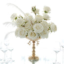 Flowerva – Bouquets de roses artificielles en plumes, pour desserts de mariage, centres de Table, Bouquets de fleurs