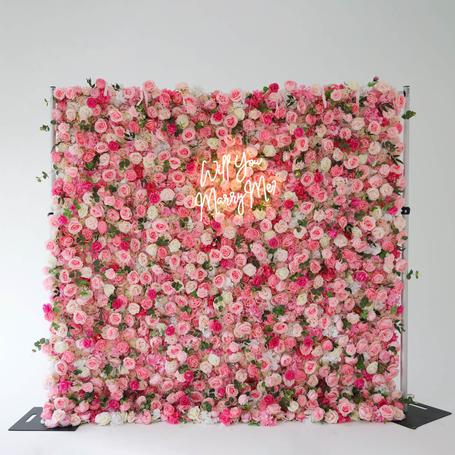 Flowerva Pink Romantic Blooms Wedding Floral Wall Scene Decor
