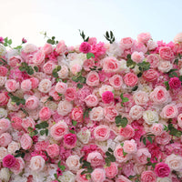 Flowerva Pink Romantic Blooms Wedding Floral Wall Scene Decor