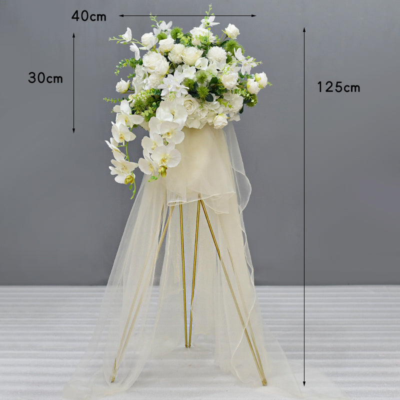 Flowerva Tripod Flower Basket Simulated Flower Wedding Guide Decoration