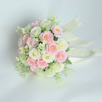 Flowerva   Blush Pink Rose Handheld Bouquet Floral